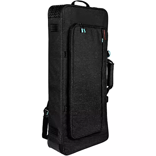 Gator GTKP61-BLK Transit Series Protective Gig Bag for 61-Note Keyboards; Charcoal Black With Electric Blue Interior - musicians--Friend