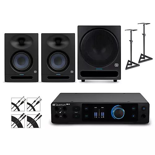 PreSonus Quantum HD2 Audio Interface with Eris 2nd Gen Studio Monitor Pair & Pro Sub10 (Cables & Stands Included) - musicians--Friend