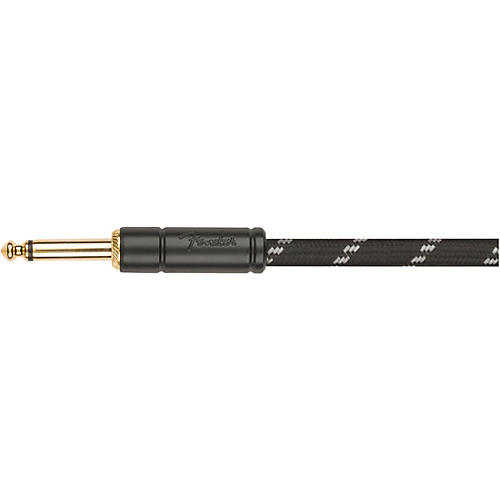 Fender Deluxe Series Straight to Angled Coiled Cable 30 ft. Black Tweed - musicians--Friend