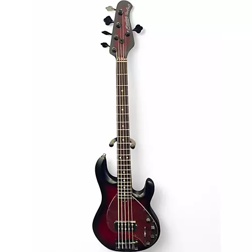 Used Sterling by Music Man Ray35 5 String Ruby Red Burst Satin Electric Bass Guitar Ruby Red Burst Satin - musicians--Friend