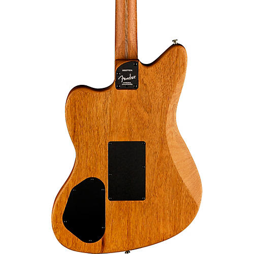 Fender American Acoustasonic Jazzmaster All-Mahogany Acoustic-Electric Guitar Bourbon Burst - musicians--Friend