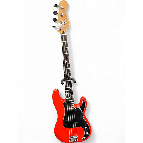 Used Fender Standard Precision Bass Orange Electric Bass Guitar Orange - musicians--Friend