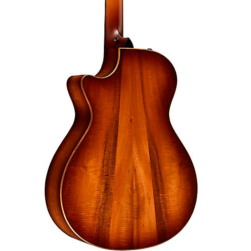 Taylor Custom Redwood-Figured Hawaiian Koa Grand Concert Acoustic-Electric Guitar Shaded Edge Burst - musicians--Friend