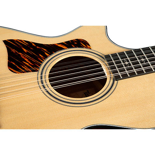 Taylor 352ce 12-Fret 12-String Left-Handed Grand Concert Acoustic-Electric Guitar Natural - musicians--Friend