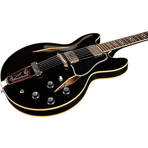Gibson Custom 1964 Trini Lopez Standard Reissue Ultra-Light Aged Semi-Hollow Electric Guitar Ebony - musicians--Friend