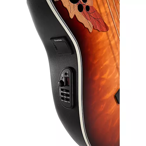 Ovation CEB44X-7C-G Celebrity Elite Mid-Depth Acoustic-Electric Bass Guitar Cognac Burst - musicians--Friend