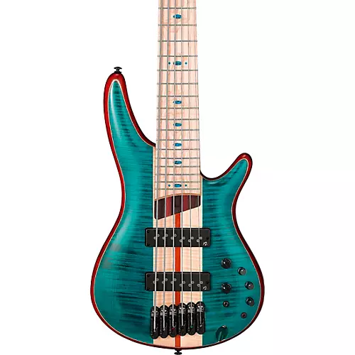 Ibanez Premium SR1426B 6-String Electric Bass Guitar Caribbean Green Low Gloss - musicians--Friend