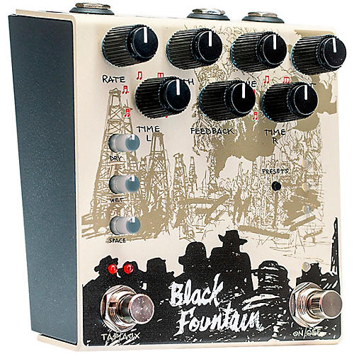 Old Blood Noise Endeavors Black Fountain Stereo Delay Effects Pedal Cream - musicians--Friend