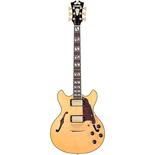 D'Angelico Deluxe Mini DC Semi-Hollow Electric Guitar Satin Trans Wine - musicians--Friend
