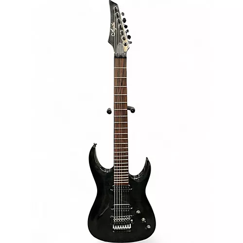 Used Agile Interceptor 727 Trans Black Solid Body Electric Guitar Trans Black - musicians--Friend