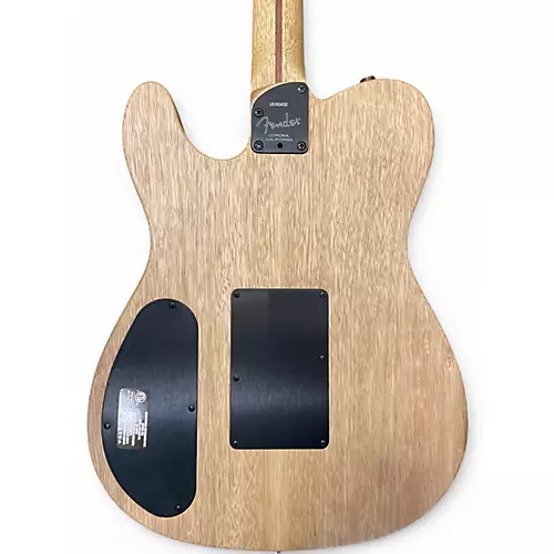 Used Fender Acoustasonic Telecaster Exotic Cocobolo Natural Acoustic Electric Guitar Natural - musicians--Friend