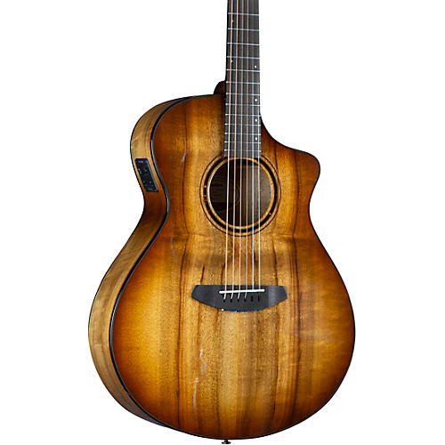 Breedlove Pursuit Exotic S CE Myrtlewood Concert Acoustic-Electric Guitar Bourbon Burst - musicians--Friend