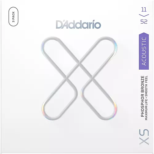 D'Addario XS Phosphor Bronze Coated Acoustic Guitar Strings 3-Pack 10 - 47 - musicians--Friend