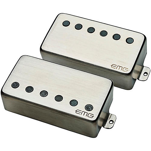 EMG Dual Mode F-57TW/66TW Dual Pickup Set, Floyd Spaced Brushed Chrome - musicians--Friend