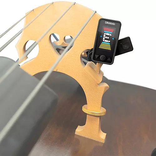 D'Addario Eclipse Rechargeable Cello/Bass Clip-On Tuner Black - musicians--Friend