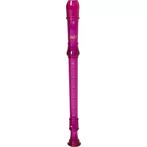 Canto One-Piece Translucent Soprano Recorder with Baroque Fingering Transparent Red - musicians--Friend
