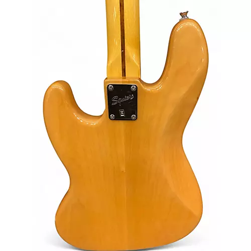 Used Squier Jazz Bass Natural Electric Bass Guitar Natural - musicians--Friend