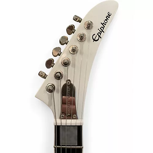 Used Epiphone Tommy Thayer White Lightning Explorer White Solid Body Electric Guitar White - musicians--Friend