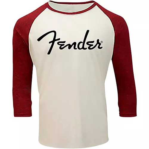 Fender Raglan Long Sleeve Baseball T-Shirt X Large Red - musicians--Friend