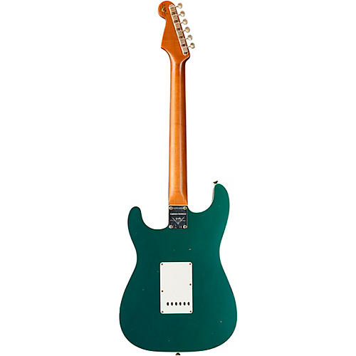 Fender Custom Shop Limited-Edition Double-Bound Stratocaster Journeyman Relic Electric Guitar Aged Sherwood Green Metallic - musicians--Friend