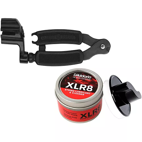 D'Addario Pro-Winder/Cutter & XLR8 String Lubricant/Cleaner Kit - musicians--Friend
