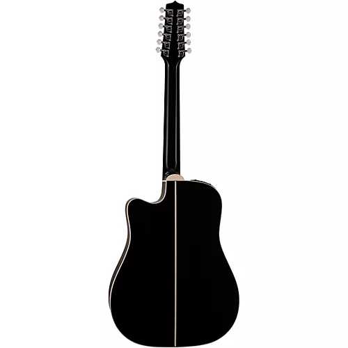Takamine EF381DX 12-String Dreadnought Cutaway Acoustic-Electric Guitar Black - musicians--Friend
