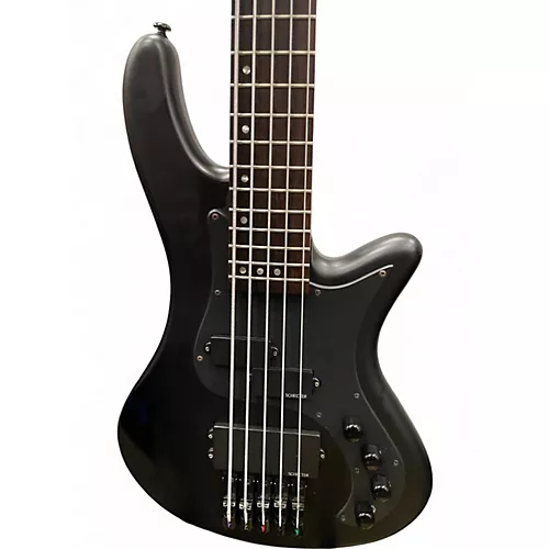 Used Schecter Guitar Research Stiletto Stealth Black Electric Bass Guitar Black - musicians--Friend
