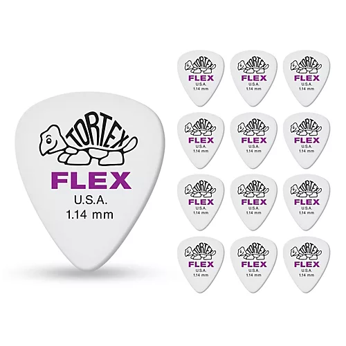 Dunlop Tortex Flex Standard Guitar Picks 1.14 mm 12 Pack - musicians--Friend