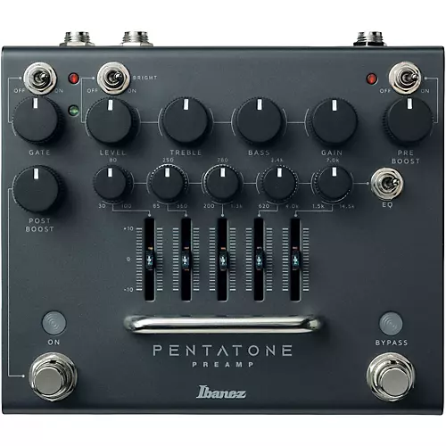 Ibanez Pentatone Preamp Distortion Effects Pedal Gun Metal - musicians--Friend