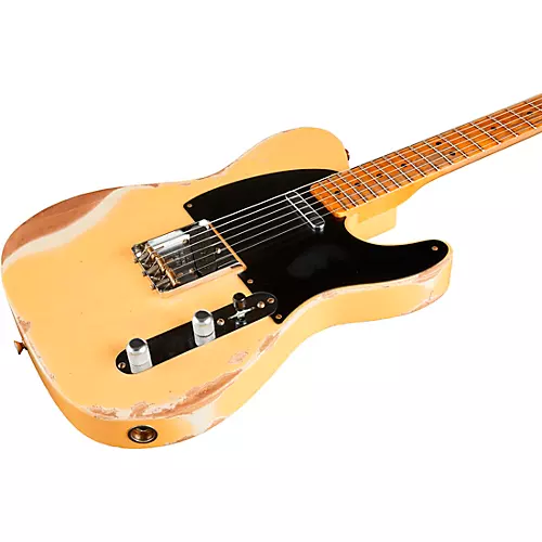 Fender Custom Shop '52 Telecaster Heavy Relic Electric Guitar Aged Nocaster Blonde - musicians--Friend