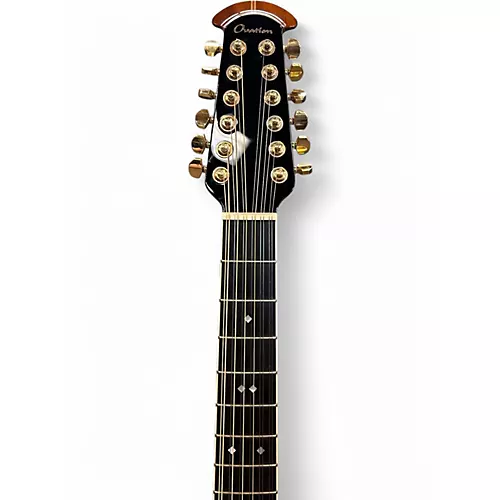 Used Ovation 2056AX5 Pro Legend Black 12 String Acoustic Electric Guitar Black - musicians--Friend