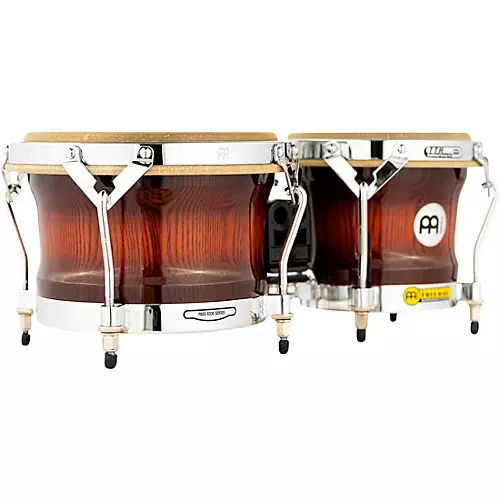 MEINL Free Ride Series Woodcraft Bongos Antique Mahogany Burst 7 in. and 9 in. - musicians--Friend