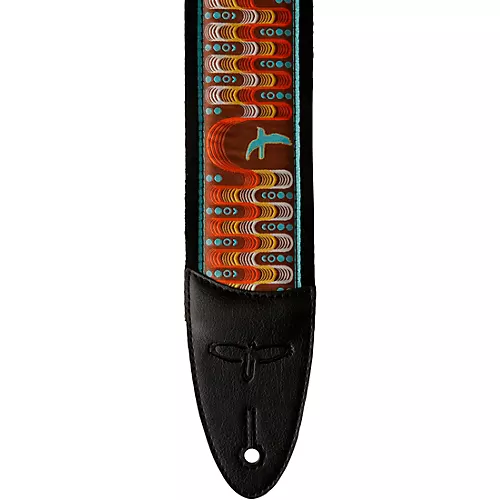 PRS Custom Jacquard Birds Wavelength Padded Guitar Strap Yellow 2.4 in. - musicians--Friend