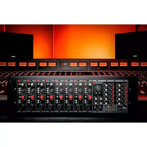 Harrison D510r 10-Slot 500 Series Rack System with Dante Interface Card & Eight 32CPre+ 500 Series Mic Pre Modules - musicians--Friend