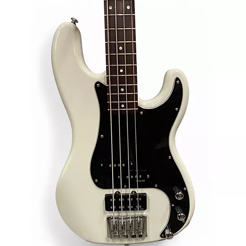 Used Schecter Guitar Research Diamond P Custom White Electric Bass Guitar White - musicians--Friend