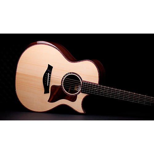 Taylor Custom Adirondack Spruce-Indian Rosewood Grand Auditorium Acoustic-Electric Guitar Natural - musicians--Friend