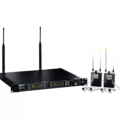 Shure PSM1000 Personal Monitor System With Dual Transmitter, Two Diversity Bodypack Receivers and Two SE425 Earphones, Band G10 470-542mHz G10 - musicians--Friend