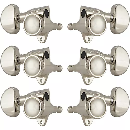 Grover Roto-Grip Locking Rotomatics 502 Series Standard Button Tuning Machines Black Chrome - musicians--Friend