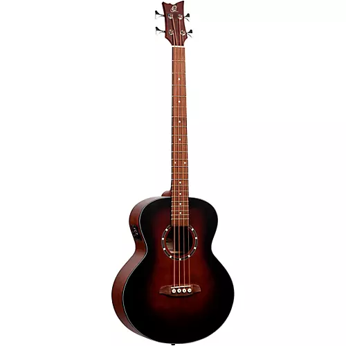 Ortega D7E 4-String Acoustic/Electric Bass Guitar Satin Black - musicians--Friend