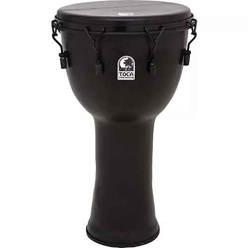 Toca Freestlyle Mechanically Tuned Djembe With Extended Rim 14 in. Black Mamba - musicians--Friend