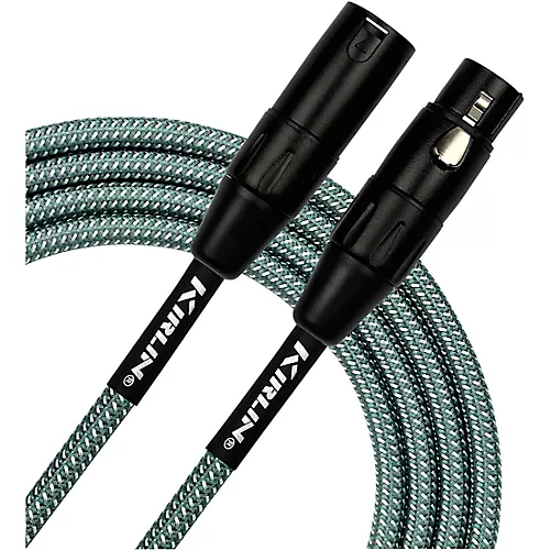 Kirlin XLR Male To XLR Female Microphone Cable - Olive Green Woven Jacket 10 ft. - musicians--Friend