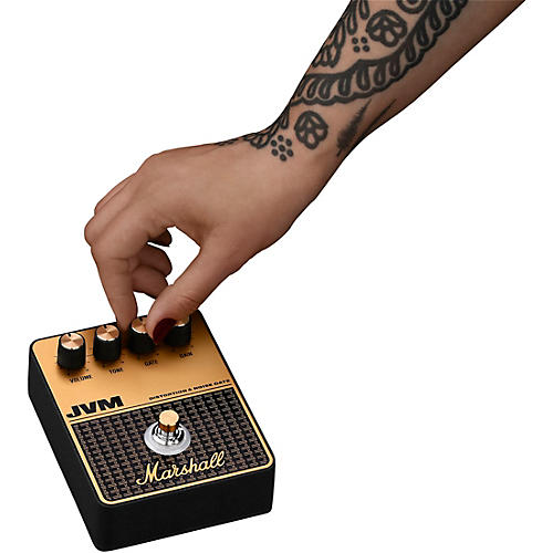 Marshall JVM Distortion and Overdrive Effects Pedal Black and Gold - musicians--Friend