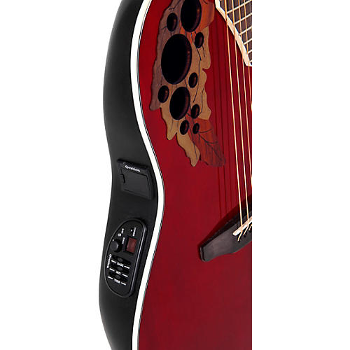 Ovation CE48 Celebrity Series Elite Super Shallow Acoustic-Electric Guitar Ruby Red - musicians--Friend