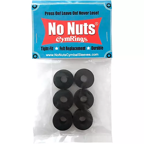No Nuts CymRings 6-Pack Clear White - musicians--Friend