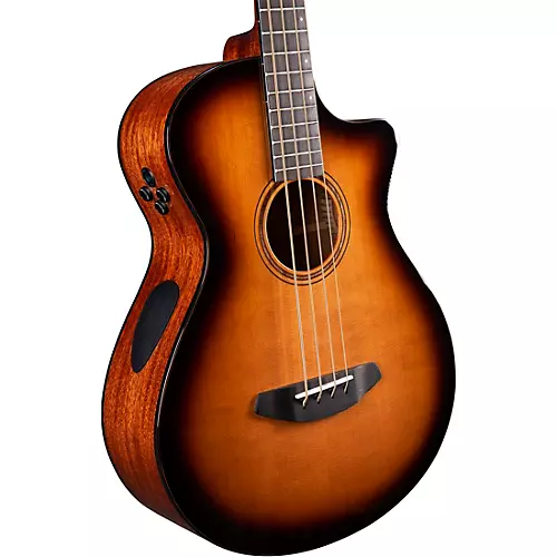 Breedlove Organic Solo Pro CE Red Cedar-African Mahogany Concerto Acoustic-Electric Bass Guitar Edge Burst - musicians--Friend