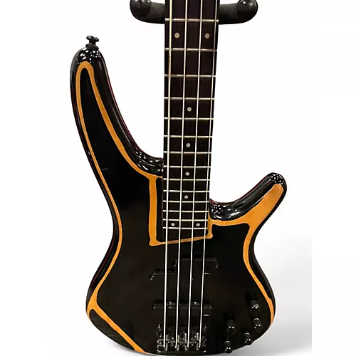 Used Ibanez SR400 Black Electric Bass Guitar Black - musicians--Friend