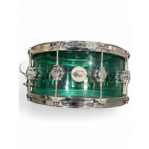Used DW 14X6.5 Design Series Acrylic Snare SEA GLASS Drum SEA GLASS 213 - musicians--Friend