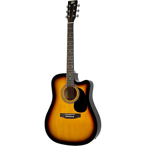 Rogue RA-090 Dreadnought Cutaway Acoustic-Electric Guitar Mahogany - musicians--Friend