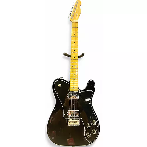Used 2017 Fender American Deluxe Telecaster BLACK Solid Body Electric Guitar BLACK - musicians--Friend