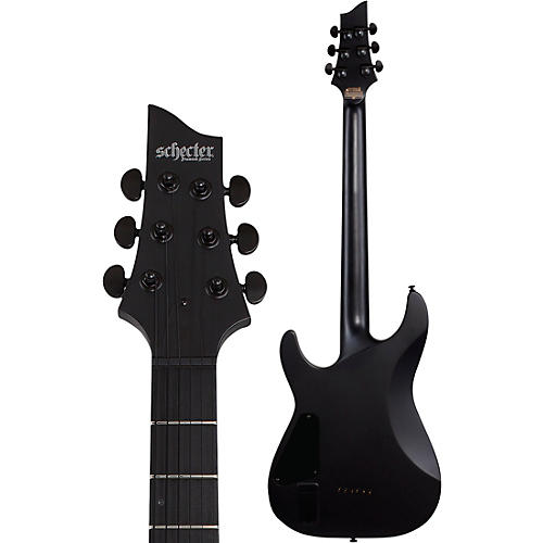 Schecter Guitar Research C-1 Platinum Blackout Electric Guitar Satin Black - musicians--Friend